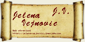 Jelena Vejnović vizit kartica